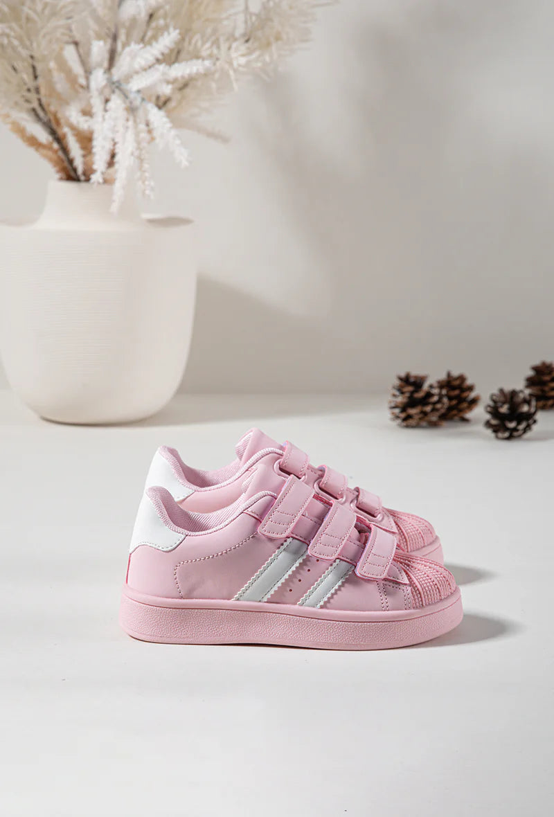 Baskets Enfant à Scratch – Chaussures Enfant – Rose – Confort et Style Quotidien