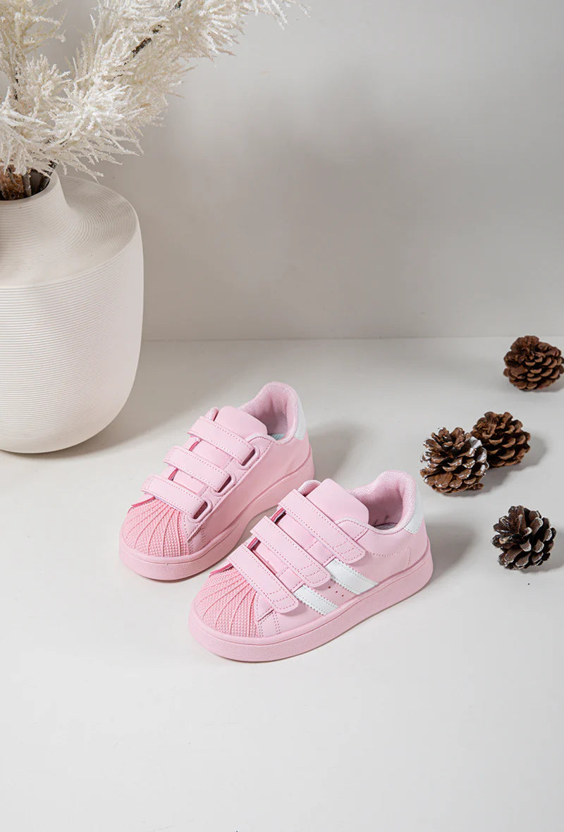 Baskets Enfant à Scratch – Chaussures Enfant – Rose – Confort et Style Quotidien