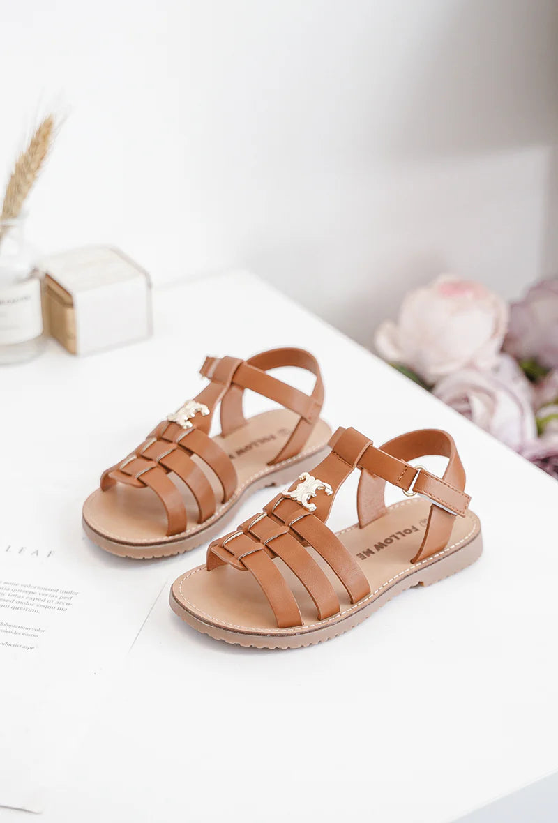 sandale Violette Camel